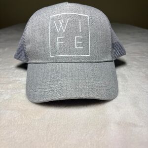 Women's Grey Trucker Hat "WIFE"